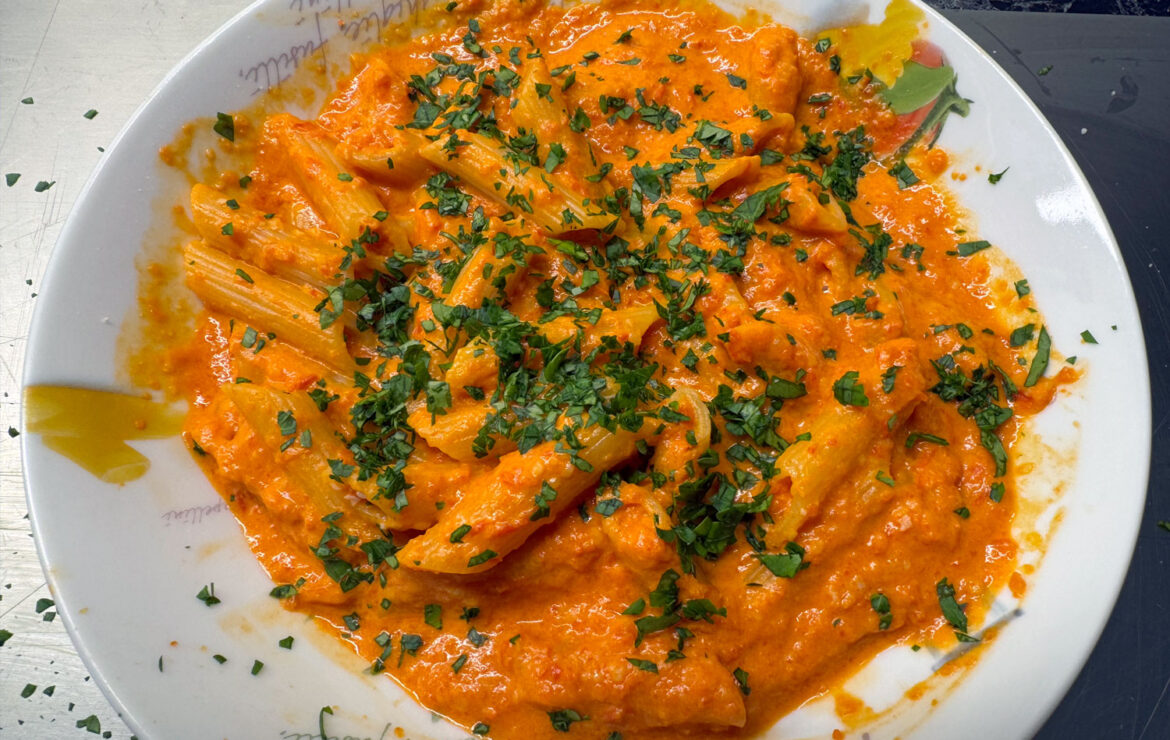 Penne alla crema di peperoni Penne alla crema di peperoni